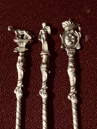MONTAGNANI SILVER PLATE ICED TEA SPOONS MADE IN ITALY SIGNED SET OF (9) NINE 5