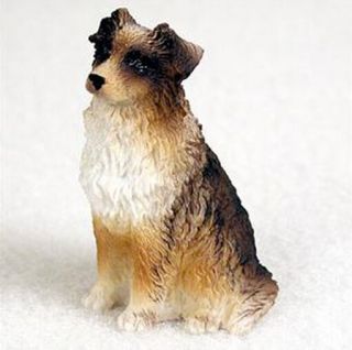 Australian Shepherd Aussie Brown Tiny Ones Dog Figurine Statue Pet Gift Resin