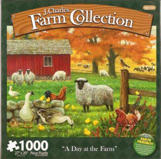 Sheep Lamb Chicken Cow Rural Jigsaw Puzzle 1000 Piece A Day At The Farm Made Us