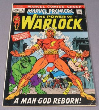 Marvel Premiere 1 (origin & 1st App Of Him As Warlock) Vg - Marvel Comics 1972