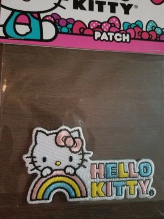 Set of 4 Hello Kitty Rainbow - Bow - Red & Blue Dress Patches Sanrio 4