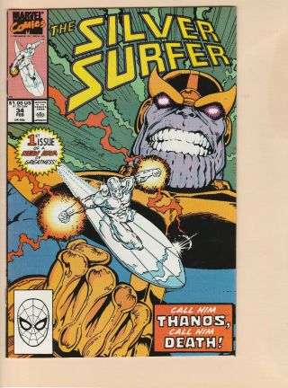 Silver Surfer 34 And 35 Copies Thanos 1987 Ron Lim Art