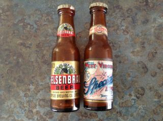 Vintage Mini Beer Bottle Salt And Pepper Shakers Felsenbrau West Virginia Export