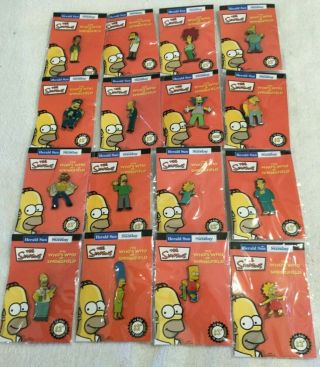 2006 The Simpsons Hat / Lapel Pins Set Of 16 Who 