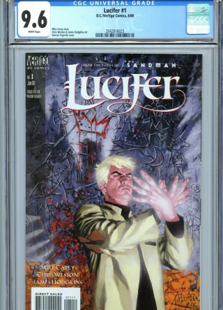Lucifer 1 Cgc 9.  6 White Pages Tv Show Sandman Dc Comics 2000