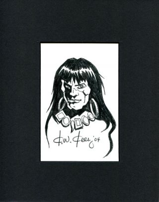 Conan The Barbarian Matted Art Done & Signed By Artist Ken Kelly