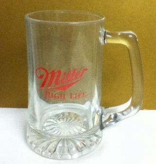 Miller High Life Beer Glass Glasses Mug Mugs Vintage Glassware Vintage Old Pl1