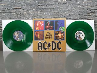 Ac/dc The Young Brothers Unofficial Live Bootleg Double Green Vinyl Album Acdc