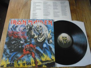 Iron Maiden The Number Of The Beast Uk Vinyl Lp Emc 3400 A2/b2 Ex Metal