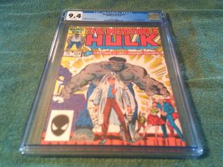 INCREDIBLE HULK 324 CGC 9.  4 NM WHITE PAGES (1st GREY HULK SINCE 1) MARVEL 1986 5