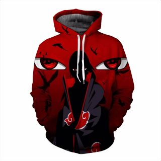 Anime Naruto Uzumaki 3d Hoodie Jacket Sweatshirt Pullover Sweater Jumpers L