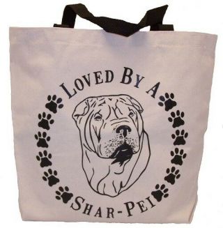 Loved By A Shar - Pei Tote Bag Made In Usa