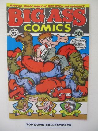 Big Ass Comics,  1971 2.  50 Cents Cover Underground R.  Crumb,  Rip Off Press