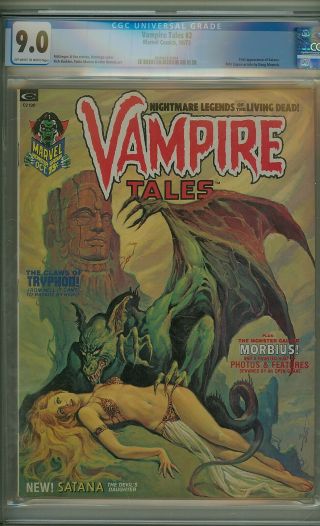 Vampire Tales 2 (cgc 9.  0) Ow/w Pages; 1st App.  Satana; Marvel; 1973 (c 24534)