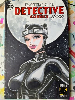 Batman Detective Comics 1000 Sketch Cover Variant Catwoman