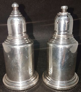 Empire Stirling Silver Salt And Pepper Pots