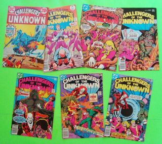 7 Issues 1973 - 78 Challengers Of The Unknown 80,  81,  82,  83,  84,  86,  87 All Xlnt