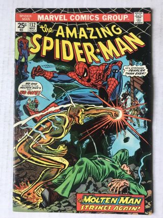 Spider - Man 132 May 1974 Unread Vintage Marvel Comics