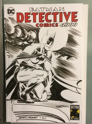 Detective Comics 1000 Jerry Ordway Pen & Ink Comic Book Sketch Cover