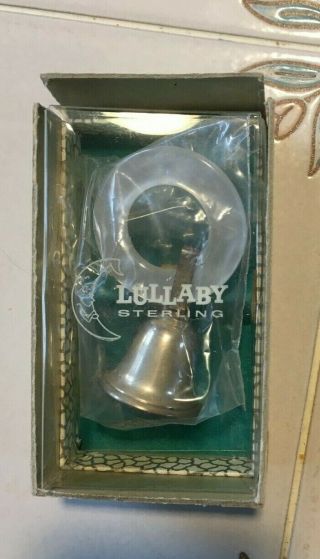 Lullaby Sterling Teething Ring Rattle 1931 (ll - 13) Mother Of Pearl - Never Open