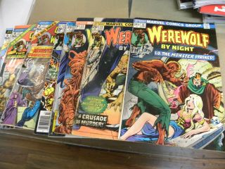 Marvel 1974 8 Issues Werewolf By Night 14 26 27 37 43 Giant - Sized 2 4 5 Qq