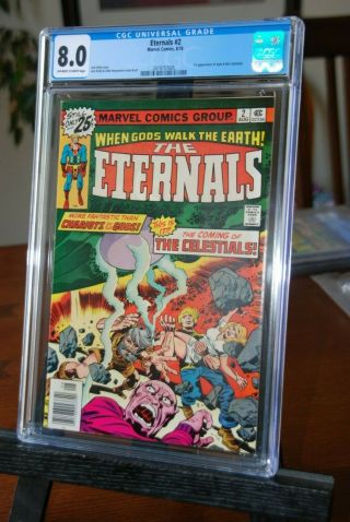 Eternals 2 Cgc 8.  0 Vf 1st Appearance Of Ajak And The Celestials