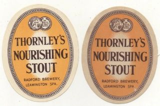 Old Beer Label/s - Uk - Thornley - Matt & Shiny Nour.  Stout