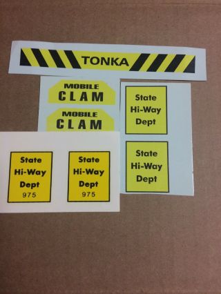 Tonka Mobile Clam State Hi - Way Decals
