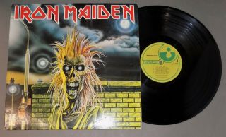 Vintage Heavy Metal Lp Iron Maiden Self - Titled Debut Lp 1980 Harvest St 12094