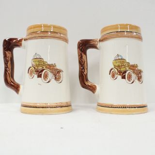 2x German Stein Ceramic Beer Mugs Homeware Kitchenware Collectables 414 2