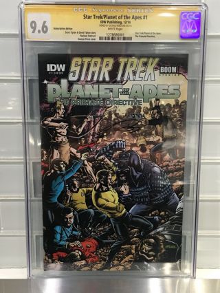 Star Trek / Planet Of The Apes Cgc 9.  6 Signed George Perez Subscription Edition