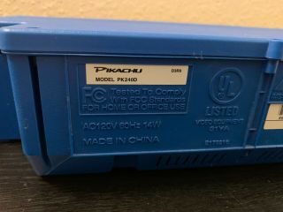 Pokemon Pikachu VHS VCR Video Cassette Player PK240D No Remote 2