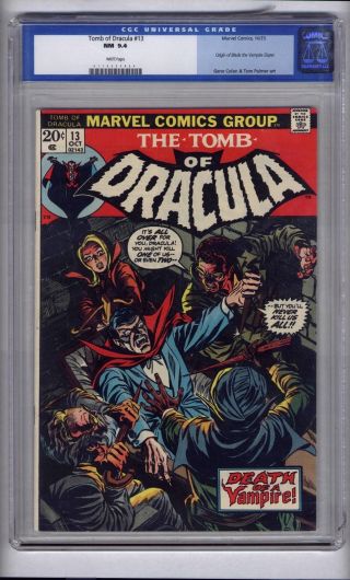 Tomb Of Dracula 13 Cgc 9.  4 White Pages Origin Of Blade