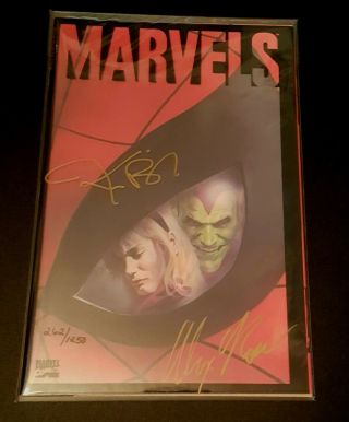 Marvels 4 1994 Signed By Alex Ross And Kurt Busiek Dynamic Forces W/coa