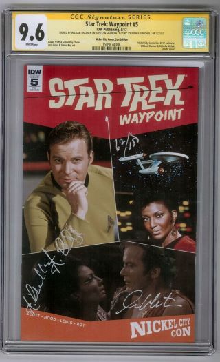 Star Trek: Waypoint 5 Cgc 9.  6 William Shatner Nichelle Nichols Signature Series