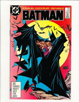 Batman 423 Todd Mcfarlane Pre - Spawn 1 Cover Ultra - Rare 3rd Print Jim Starlin