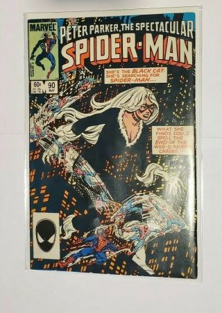 Peter Parker The Spectacular Spider - Man 90 Marvel Comics 1st Black Costume 1984