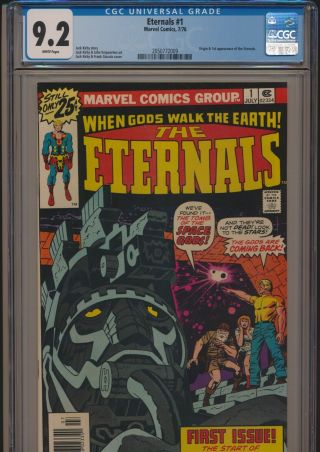 Marvel Comics Eternals 1 1976 Cgc 9.  2 White Pages 1st Appearance Movie Soon
