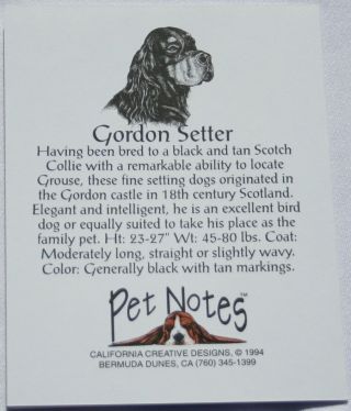 Gordon Setter Dog Laura Rogers Pet Notes Notecard Set of 10 2