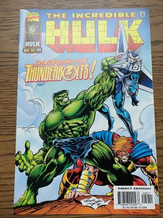 The Incredible Hulk 449 (1997,  Marvel) First Appearance Of The Thunderbolts