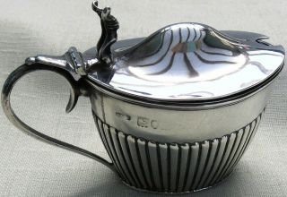 Solid Silver Victorian Mustard Pot With Glass Liner Stokes & Ireland London 1899