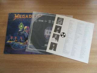 Megadeth - Rust In Peace 1991 Rare Korea Edition Orig Lp Insert Striped Emi