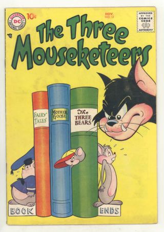 November 1957 The Three Mouseketeers 12 Comic Book.  Fine