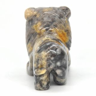 Stone Lion Carved Crazy Lace Agate Crystal Gemstone Animal Figurine Statue 2 