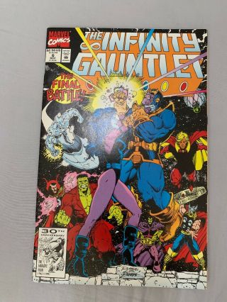 The Infinity Gauntlet 6 1991 Thanos Avengers Vf/nm