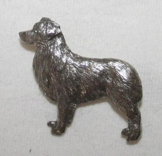Australian Shepherd Dog Fine Pewter Pin Jewelry Art Usa Made