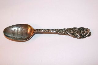 Souvenir Spoon In Sterling Silver Mobile,  Al With Cawthon Hotel In Bowl Of Spoon