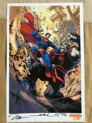 Jim Lee Superman Limited Edition Autographed Print Summer - Con 2019 Exclusive