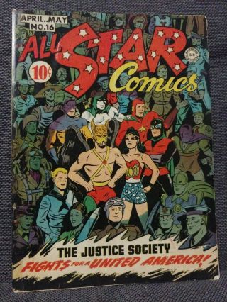 All Star Comics 16 (5/43) (wwii Cover)