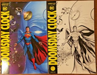 Doomsday Clock 1 Gary Frank Superman Color & Sketch Variant Set - Nm